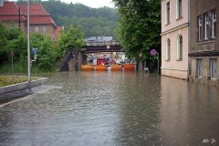 Hochwasser Weiße Elster in Greiz (Bild: W. Preißler)